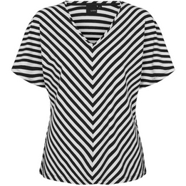 Overview image: LauRie T-shirt Ingrid Black Stripe