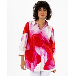 Overview image: Karvinen Shirt Maalari Flowerpower Red